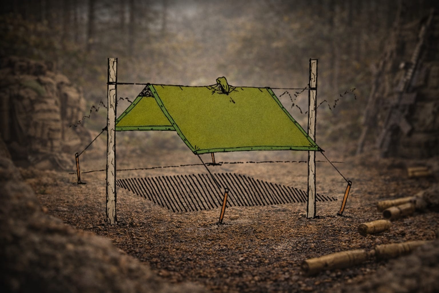 Poncho Tático 3 em 1 Camuflado – Proteção Total em Qualquer Terreno