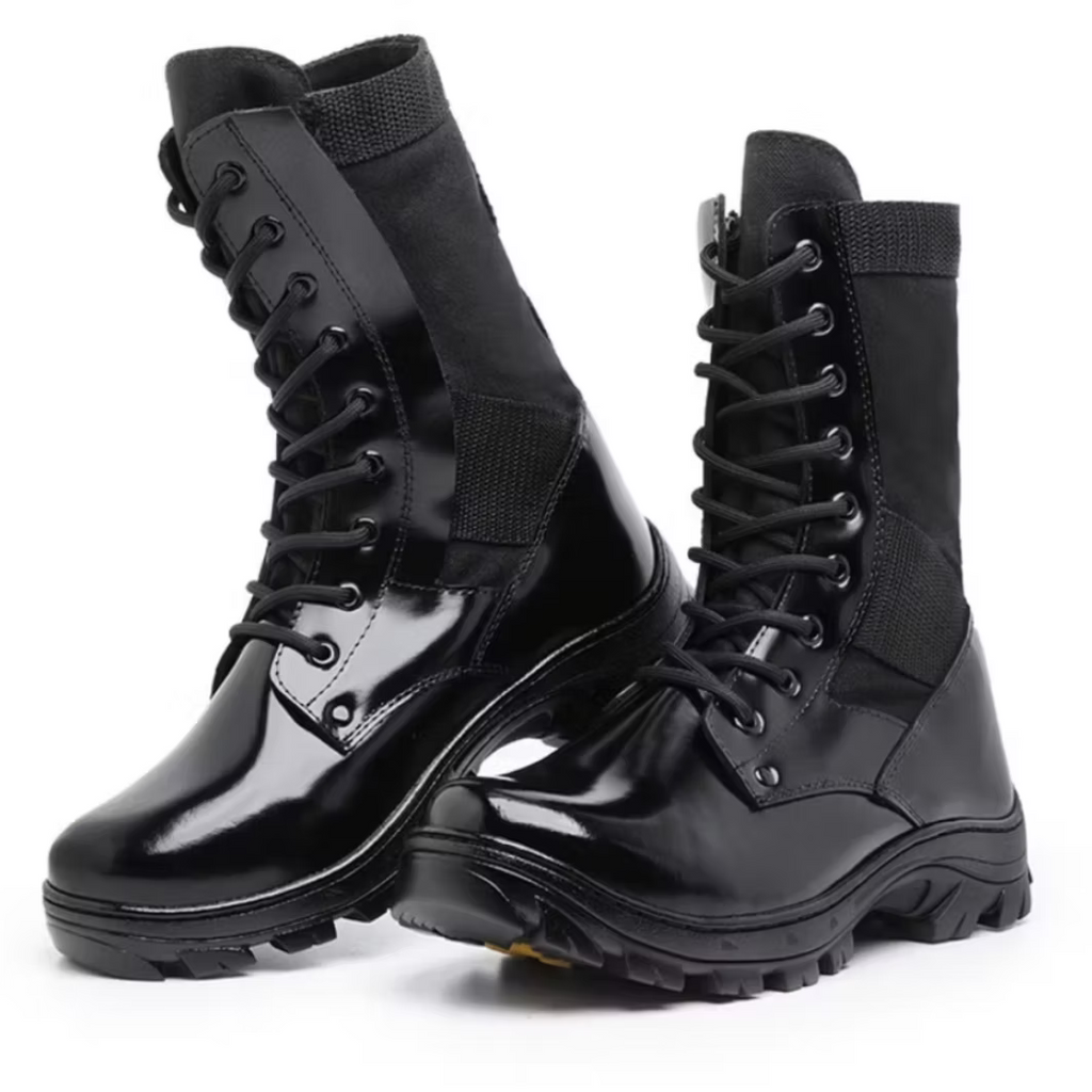 Coturno Militar Blackshine Elite Couro Legítimo com Zíper Extra Leve
