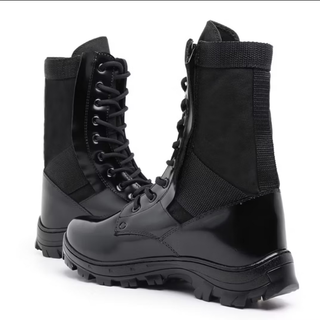 Coturno Militar Blackshine Elite Couro Legítimo com Zíper Extra Leve